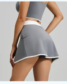 Seamless Line 2-In-1 Yoga Pocket Skort - Grey