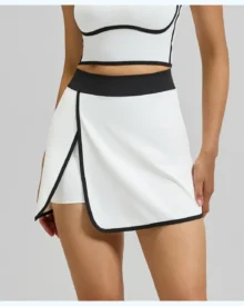 Seamless Line 2-In-1 Yoga Pocket Skort - White