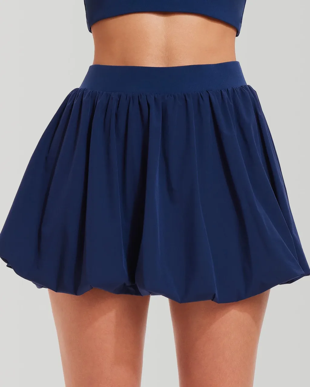 Falda-Tenis Plisada De Cintura Alta - azul marino