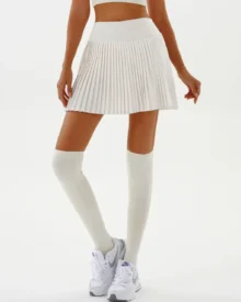 Flowey Pleated Anti-Exposure Badminton Golf Tennis - White