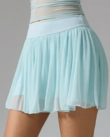 Breathable Sun Protection Pocket Tennis Skort - Baby Blue