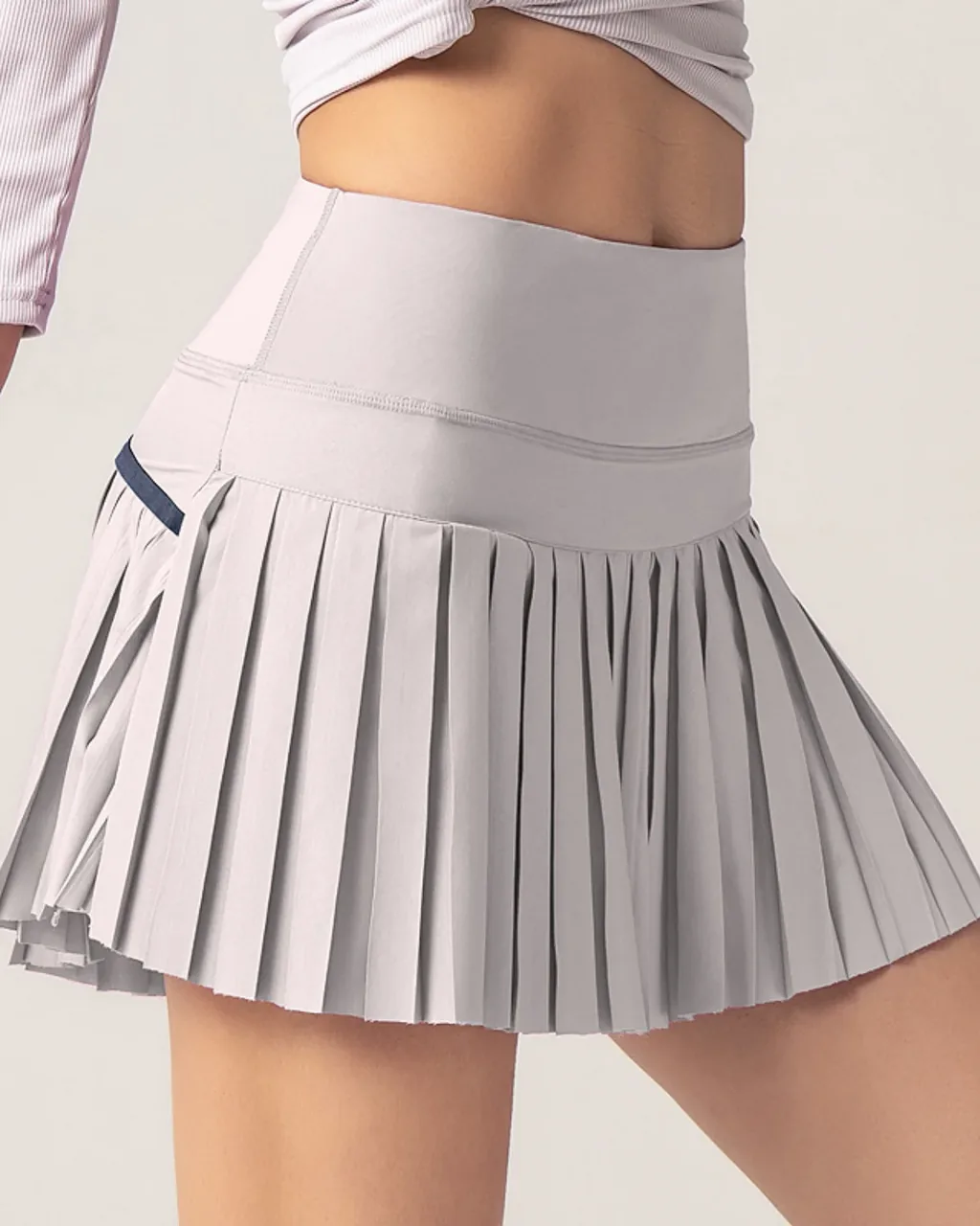 Skort Tenis Transpirable Secado Rápido - gris claro