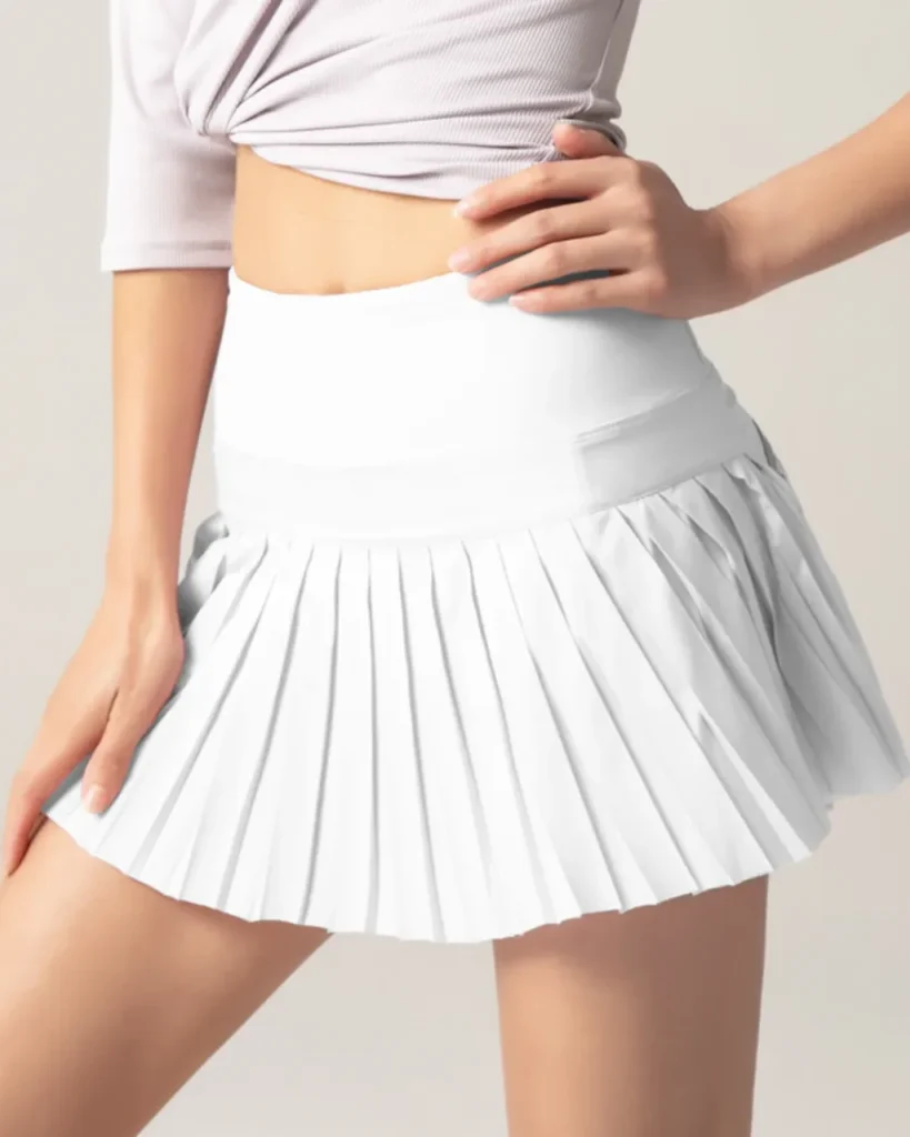 Quick Dry Breathable Tennis Skort - White