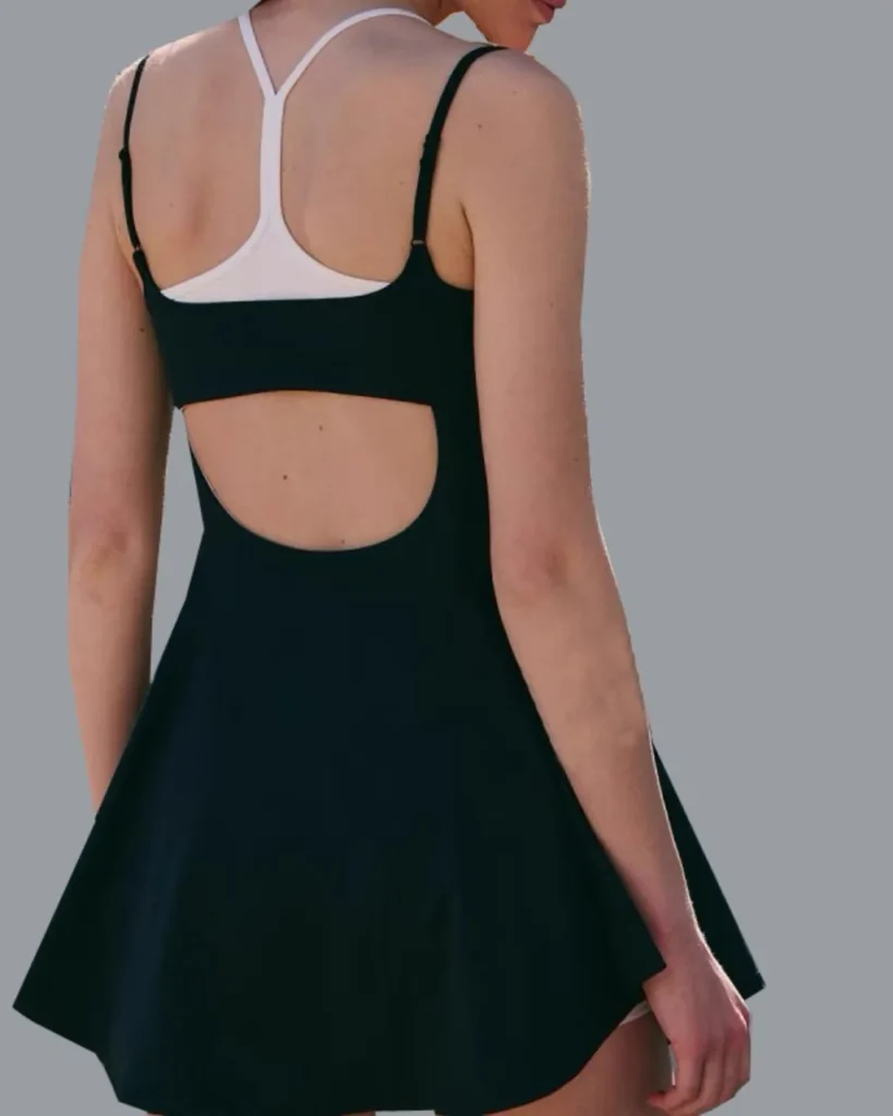 Color Block Backless Yoga Chest Pad Quick Dry Tennis - Black