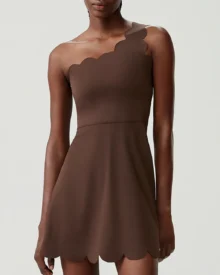 Wave Pattern One Shoulder Waist Shaping Plus Size - blown