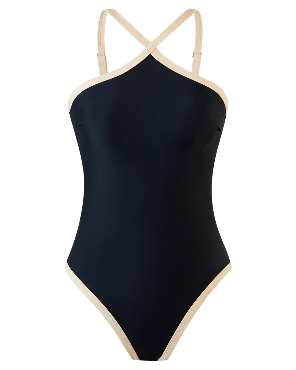 Bikini Negro Y Blanco Sin Espalda - Black1173