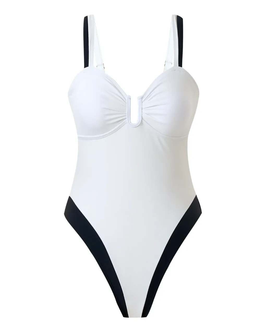 Bikini Negro Y Blanco Sin Espalda - White1153