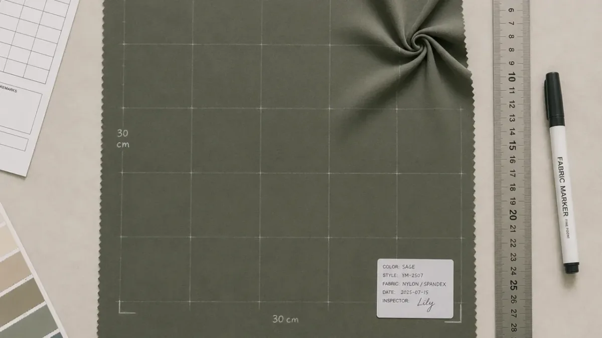Activewear fabric and production detail