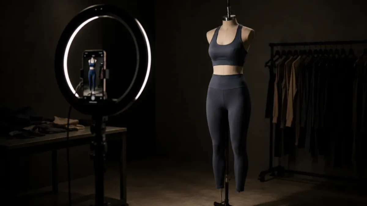 Activewear fabric and production detail