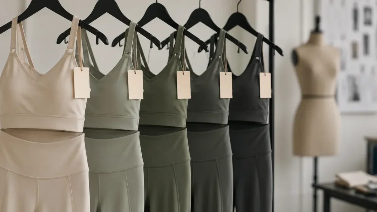 Activewear fabric and production detail