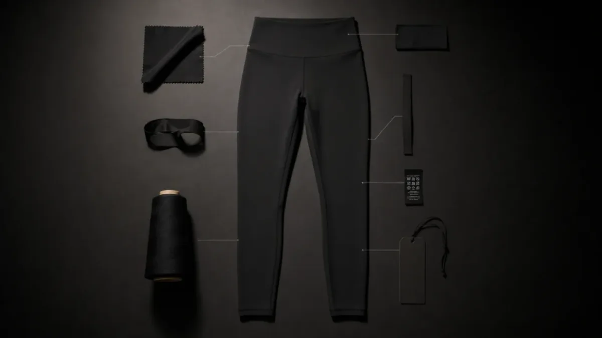 Activewear fabric and production detail
